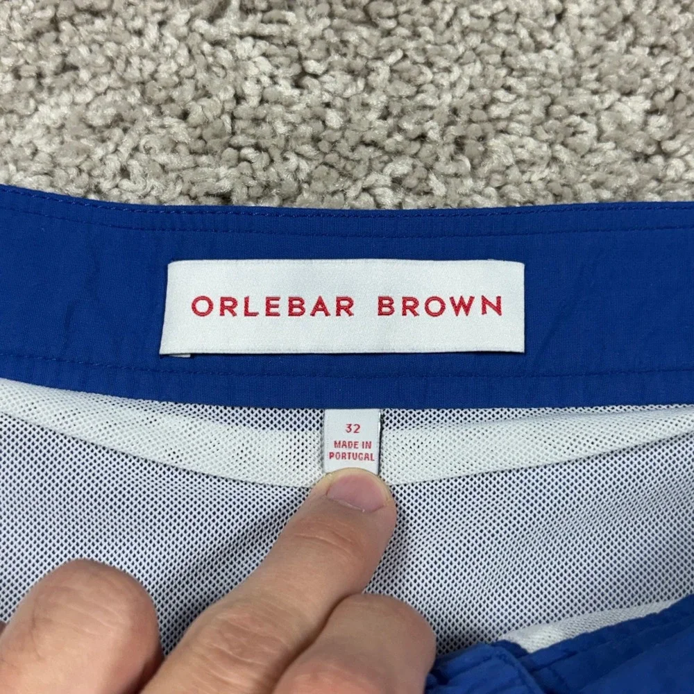Orlebar Brown Bulldog Swim Shorts Mens 32 Royal Blue OB Classic Side Adjusters